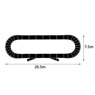 The Plastic modular pump track layout Velocity Loop 2 is a classic Core Track that delivers a ton of fun in a traditional track shape.