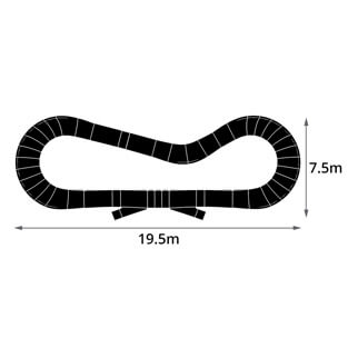 The Plastic modular pump track layout Speed Dome is the perfect entry level track amongst our tracks with creative designs.
