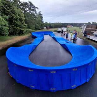 The Plastic modular pump track layout Speed Dome is the perfect entry level track amongst our tracks with creative designs.