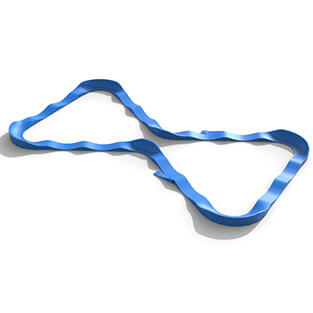 The Plastic modular pump track layout Apex records your wonderful cycling moments like an hourglass.