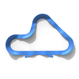 The Plastic modular pump track layout Cosmo is one of the most popular modular pump track layouts.
