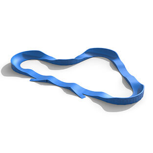 The Plastic modular pump track layout Cosmo is one of the most popular modular pump track layouts.