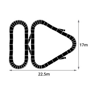 The Plastic modular pump track layout Nexus is a collection of two classic tracks.