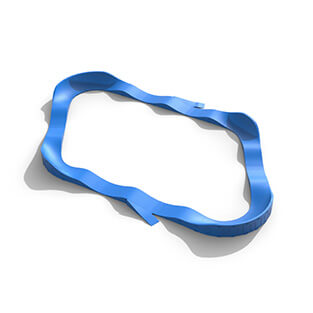 The Plastic modular pump track layout Stellar is a track with a large interior space that is suitable for children.