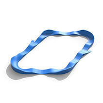 The Plastic modular pump track layout Stellar is a track with a large interior space that is suitable for children.