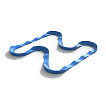 The Plastic modular pump track layout Vortex is perfect for endurance and skill.