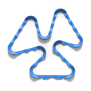 The Plastic modular pump track layout Xtreme Turbo is a super long and exhilarating race track！