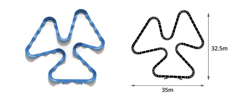 The Xtreme-Turbo Triangular Pump Track