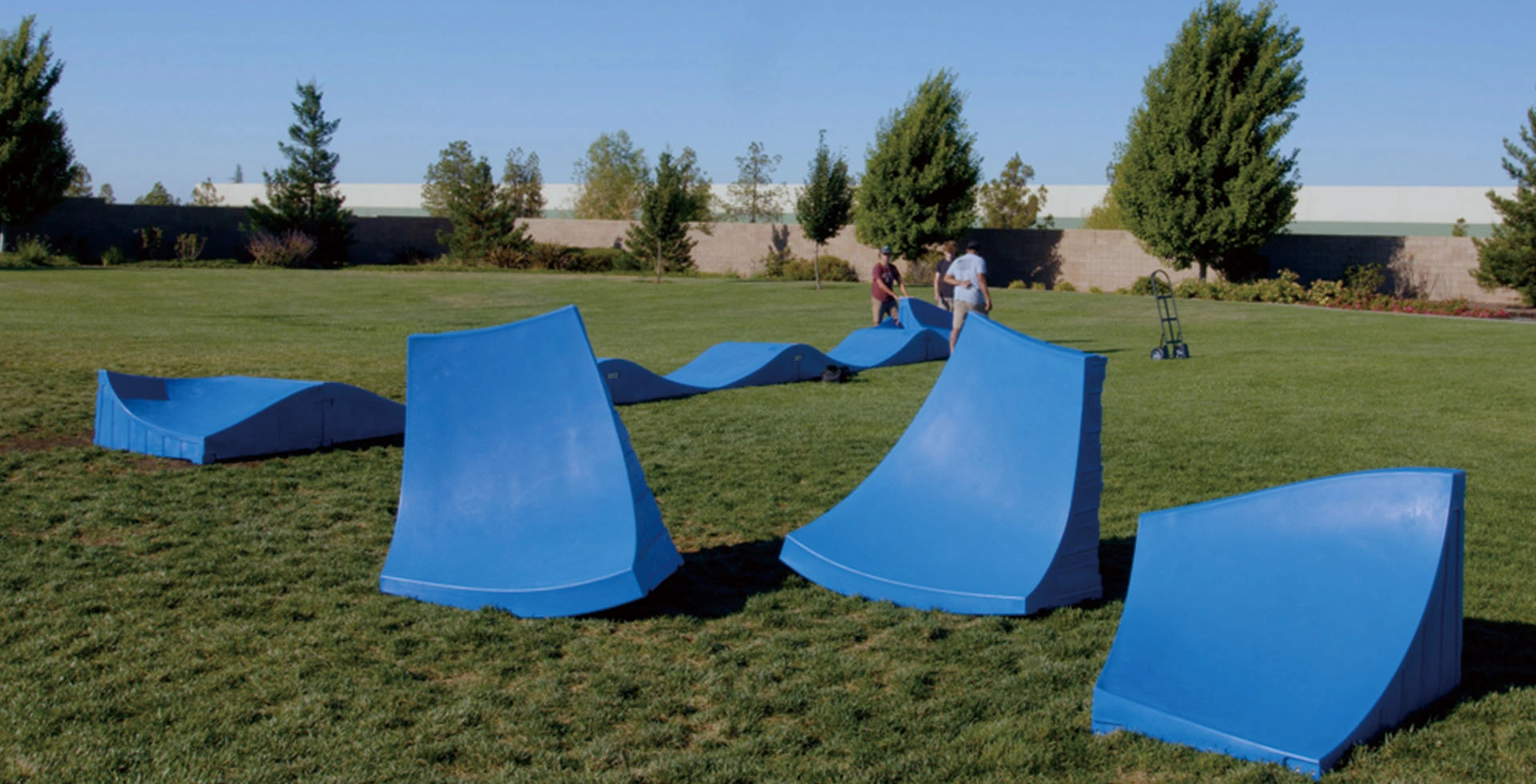 A modular pump track is a special track setup