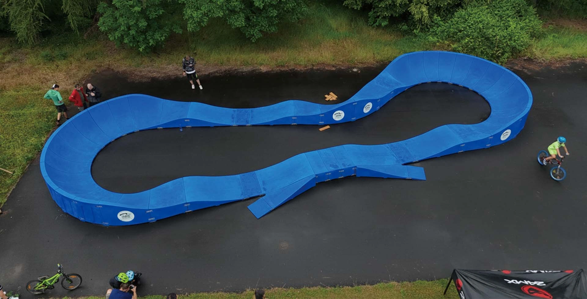 A pump track is a special path for cycling