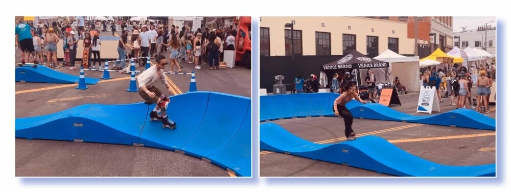 Roller Skating on Pump Track
