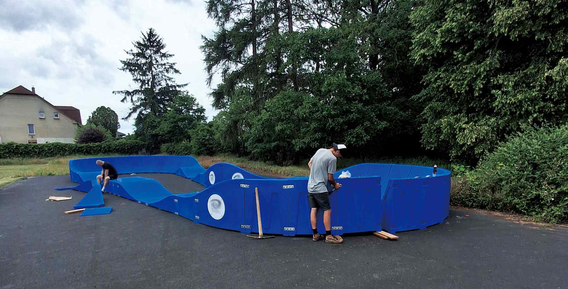 A solid pump track