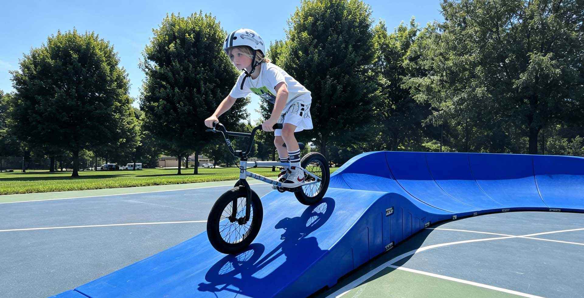 A well-designed back yard pump track