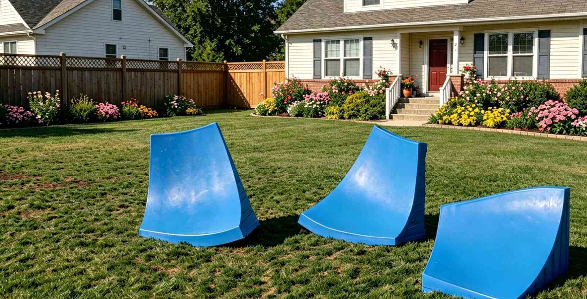 A backyard pump track