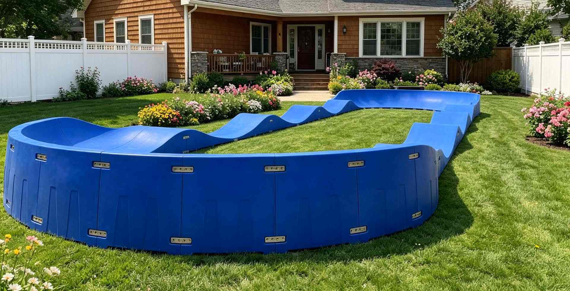 Can a Pump Track Fit Beside a Home Terrace and Garden