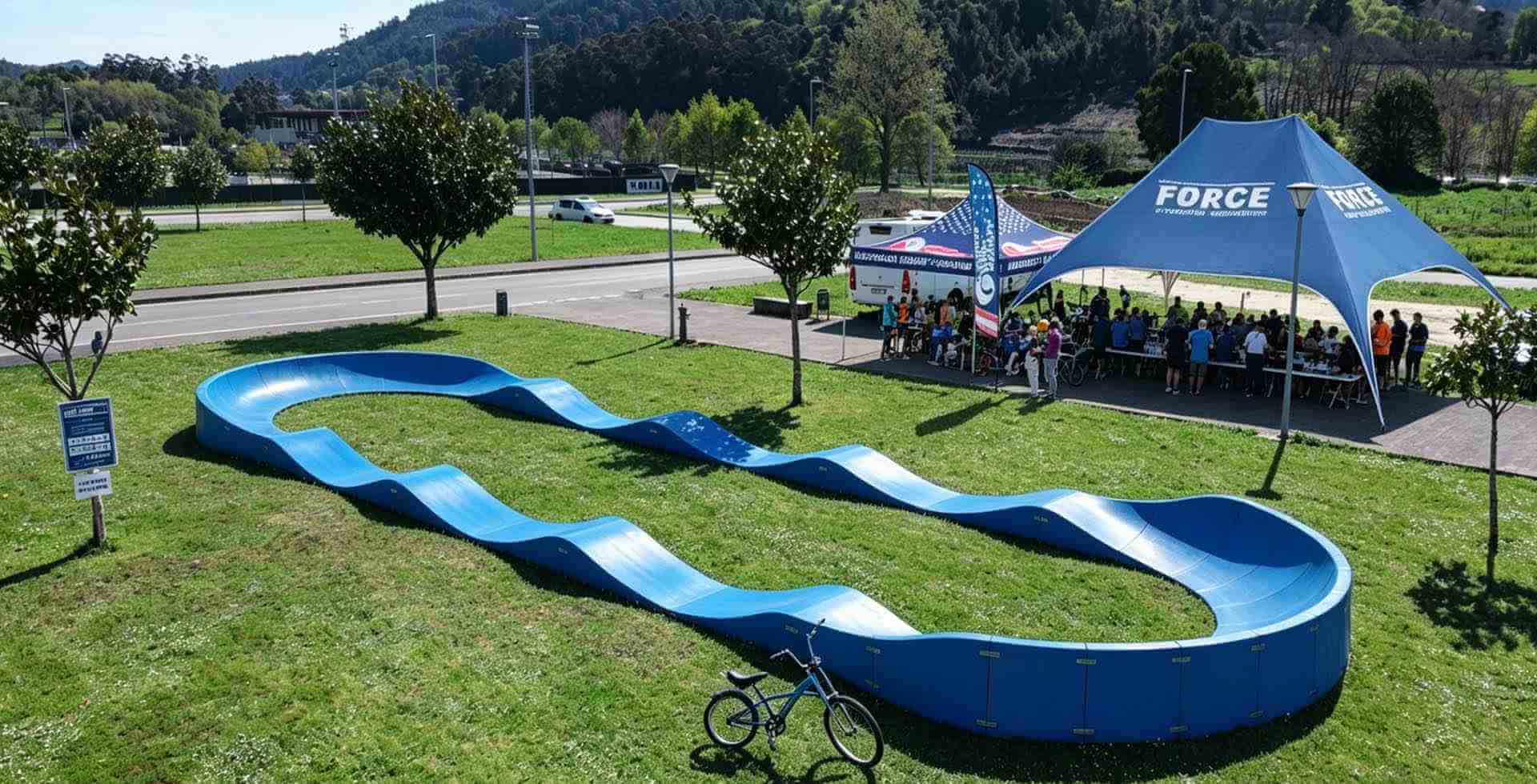A community pump track