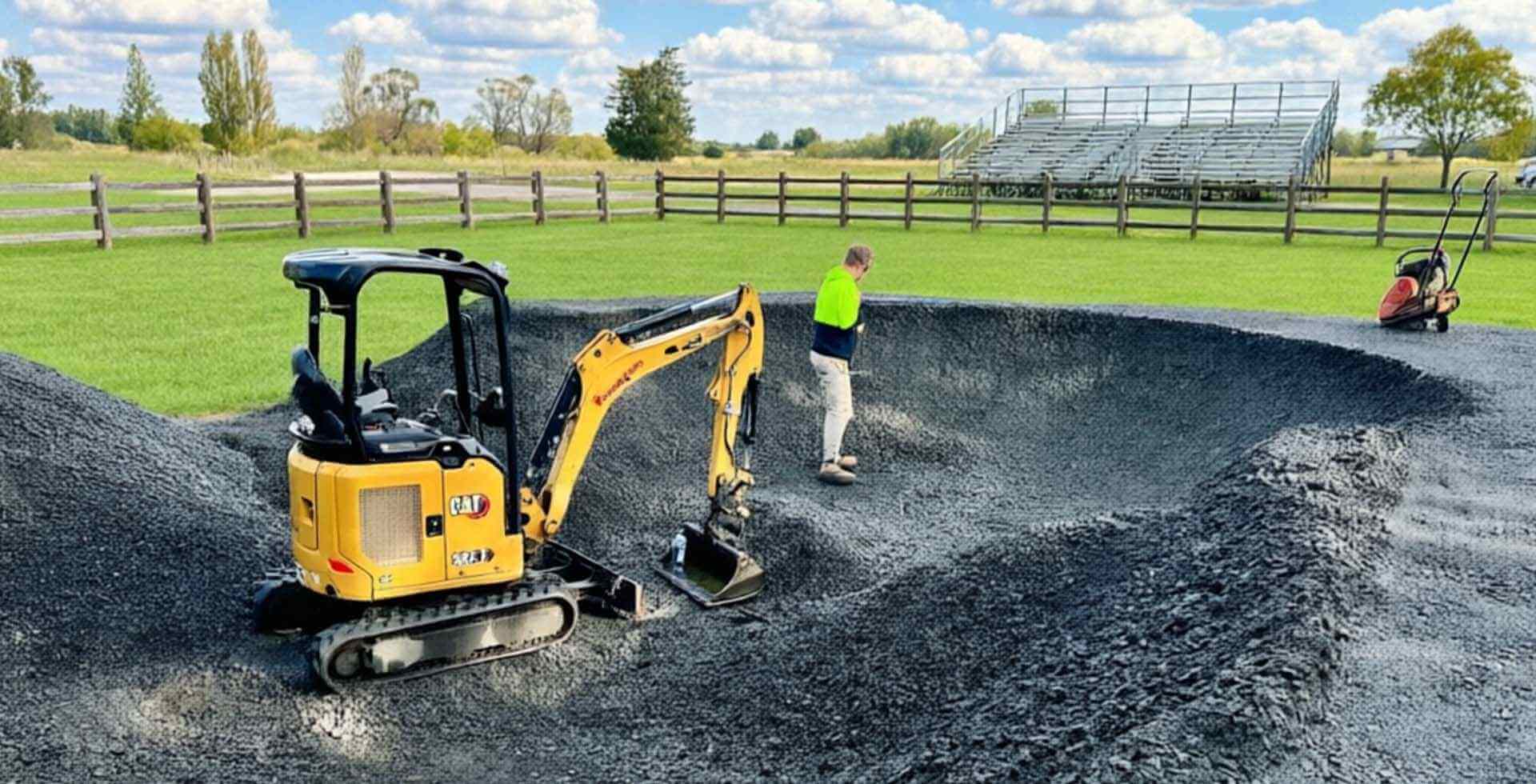 Construction d'une piste de pumptrack